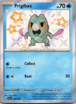 Frigibax 128/091 Shiny Rare Paldean Fates Pokemon Holo Near Mint - Image 1