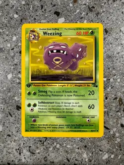 Pokemon TCG Cards 1st Edition Weezing 45/62 Fossil Uncommon EXC-NM - Image 1