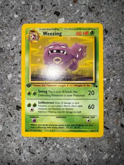 Pokemon TCG Cards 1st Edition Weezing 45/62 Fossil Uncommon EXC-NM - Image 3