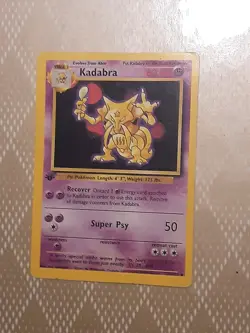 Wizards of the Coast Pokemon TCG Kadabra 32/102 Base Set 1st edition 1999 - Image 1