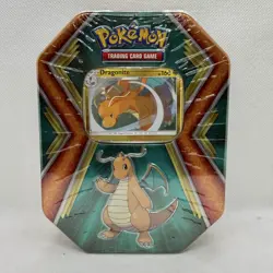 POKEMON TCG DRAGONITE DRAGONS TIN w/ 3 BOOSTER PACKS + PROMO NEW SEALED 2019 - Image 1