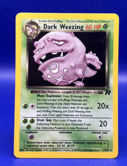2000 Pokemon Card Team Rocket MP Dark Weezing 14/82 Unlimited Holo WOTC MP - Image 1