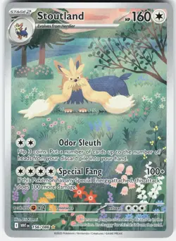 Pokemon Stoutland 156/086 Illustration Rare White Flare Pokemon Holo Near Mint - Image 1
