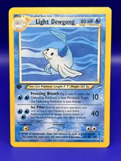Pokemon Card 1st Edition Neo Destiny Light Dewgong 45/105 LP+ - Image 1