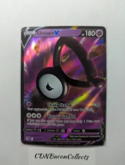 Unown V 065/195 Holo V Rare Silver Tempest Pokemon Near Mint - Image 1