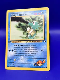 Pokemon Card Gym Challenge 1st Edition Misty's Horsea 87/132 NM - Image 2