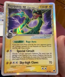 Pokemon TCG Rayquaza ex 97/101 Dragon Frontiers Holo 110 HP Eng - Image 1