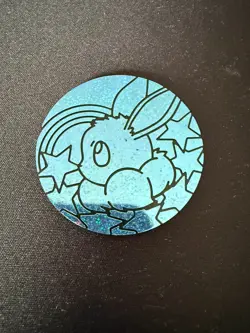 Eevee Coin - Icy Blue - Official Pokemon Prismatic Evolutions Mini Tin TCG - Image 1