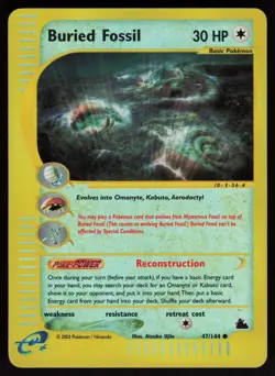 Buried Fossil 47/144 Skyridge Reverse Holo Common POKEMON - Image 1