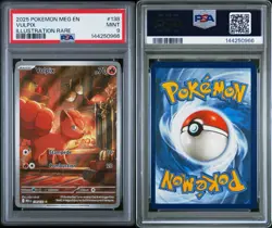 2025 Pokemon Mega Evolution Vulpix Illustration Rare #138/132 PSA 9 MINT - Image 3