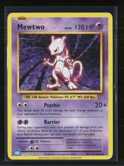 2023 Pokemon Mewtwo 14/34 Classic Collection Holo Lightly Played - Image 1