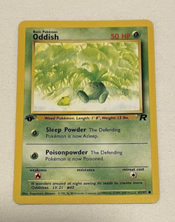 1x Oddish - 63/82 - 1st Edition - Team Rocket - Pokemon Card - LP/NM - Image 1
