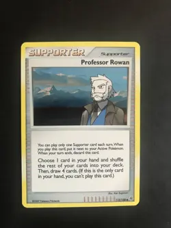 Pokemon TCG Proffessor Rowan 112/130 diamond & pearl holo Uncommon 2007 Nintendo - Image 1
