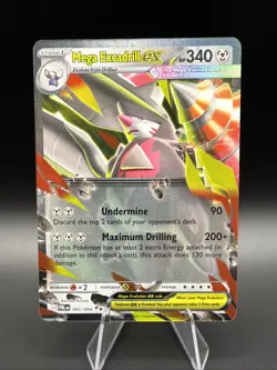 Mega Excadrill ex 065/084 Double Rare Pitch Black Pokemon Holo Near Mint - Image 1