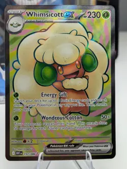 Pokemon TCG Whimsicott ex 157/086 White Flare Full Art Holo Ultra Rare NM - Image 1
