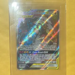 Pokemon TCG Reshiram & Zekrom GX TAG TEAM 222/236 Cosmic Eclipse Full Art Holo - Image 1