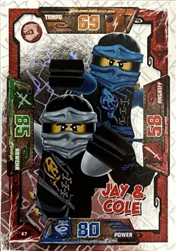 Jay & Cole - LEGO Ninjago Trading Card Game - Serie 1 - Nr. 47 - Image 1