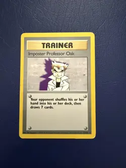 Pokemon TCG Trainer Imposter Professor Oak Base Set 73/102 Rare - Image 1