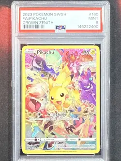 Pokemon Pikachu Crown Zenith 160/159 PSA 9 MINT Full Art Secret Rare - Image 1