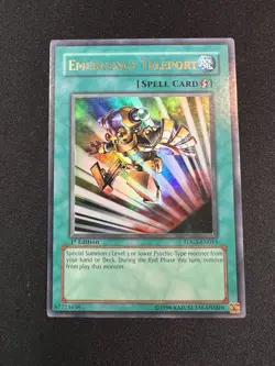 Yu-Gi-Oh! Emergency Teleport (LP) 1st Edition Ultra Rare The Duelist Genesis - Image 1