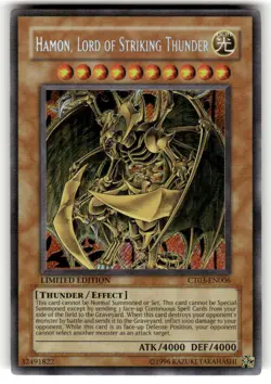 Hamon, Lord of Striking Thunder CT03-EN006 2006 Collectors Tin Yu-Gi-Oh NM - Image 1
