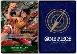 One Piece CCG Monkey.D.Luffy Release Event Winner P-135 Promo Foil Bent Corner - Image 3