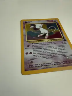 Pokemon Card Mew Holographic Black Star Promo #9 Card WOTC 1999-2000 #3 - Image 2