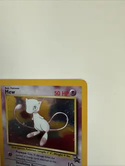 Pokemon Card Mew Holographic Black Star Promo #9 Card WOTC 1999-2000 #3 - Image 4