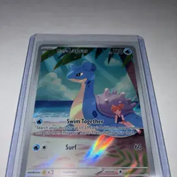MISTYS LAPRAS POKEMON HOLO ILLUSTRATION RARE DESTINED RIVALS NM 194/182 2025 - Image 5