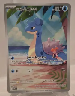 Mistys Lapras Illustration Rare 194/182 Destined Rivals Pokemon TCG NM - Image 3