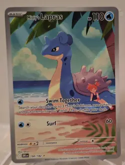 Mistys Lapras Illustration Rare 194/182 Destined Rivals Pokemon TCG NM - Image 1