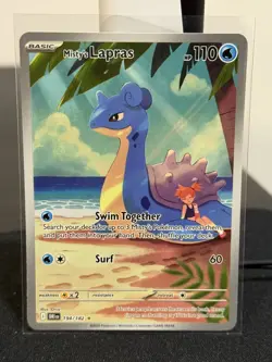 Mistys Lapras Illustration Rare 194/182 Destined Rivals Pokemon TCG NM - Image 1