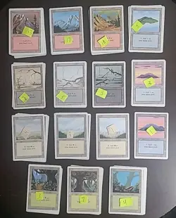 MTG Revised Land Lot 109 Cards - Image 1