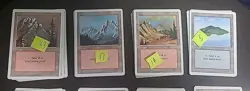 MTG Revised Land Lot 109 Cards - Image 2