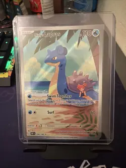 Pokemon Mistys Lapras 194/182 Destined Rivals Illustration Rare Card NM - Image 1