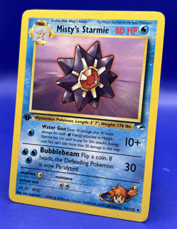Pokemon Card Misty's Starmie Gym Heroes 56/132 1st Edition Uncommon LP- - Image 3