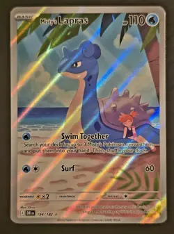 Pokemon TCG Mistys Lapras 194/182 Destined Rivals Illustration Rare!!! - Image 1