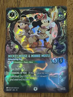 Lorcana Mickey & Minnie Adventuring Duo 238/207 Enchanted Foil - Image 2