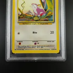 PSA 10 Rattata 61/102 Pokemon Base Set 1999 Non Holo Graded Card - Image 3