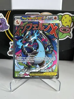 Pokemon TCG Mega Charizard x Ex MEP 023 Black Star Promo NM-M Holo Card - Image 1