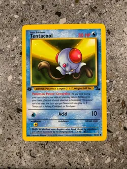 Pokemon TCG Cards 1st Edition Tentacool 56/62 Fossil NM - Image 1