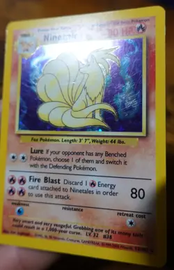 Ninetales 12/102 4th print 1999-2000 Holo Base Set Unlimited Pokemon Card MP ^ - Image 4