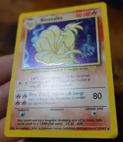 Ninetales 12/102 4th print 1999-2000 Holo Base Set Unlimited Pokemon Card MP ^ - Image 5