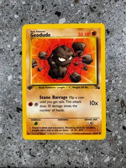 Pokemon TCG Cards 1st Edition Geodude 47/62 Fossil EXC-NM - Image 1