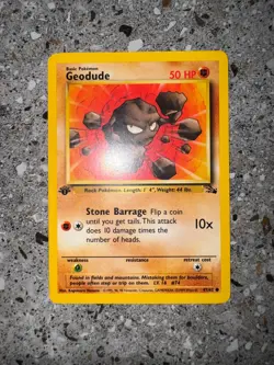 Pokemon TCG Cards 1st Edition Geodude 47/62 Fossil EXC-NM - Image 3
