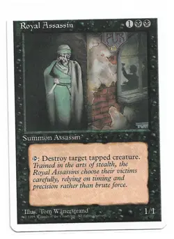 Magic the Gathering ~ MTG ~ 1x Royal Assassin ~ Fourth Edition ~ 4Ed ~ LP - Image 1