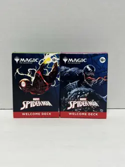 MGT Magic the Gathering Venom Black & Miles Morales Green Welcome decks ComicCon - Image 1