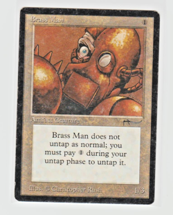Magic the Gathering ~ MTG ~ 1x Brass Man ~ HP ~ Arabian Nights - Image 1