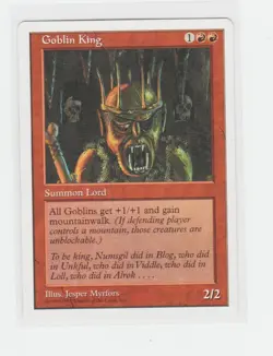 Magic the Gathering ~ MTG ~ 1x Goblin King ~ M/NM ~ Anthologies - Image 1