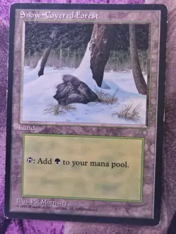 Snow-Covered Forest 347 Land Ice Age Magic: The Gathering Heavily Played - Image 1